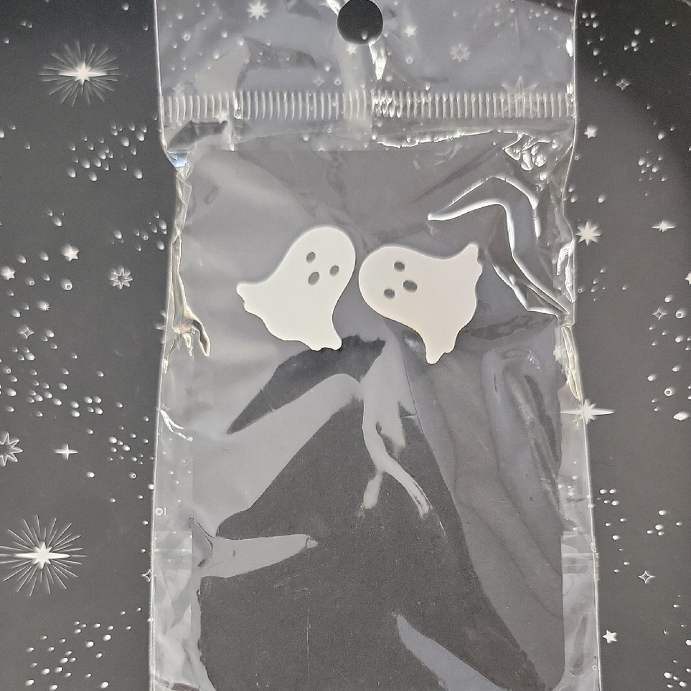 White Ghost Earrings